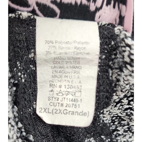 Glamour Farms Boutique Sweater Tunic Asymmetrical Lace Back Size 2X - Picture 6 of 6